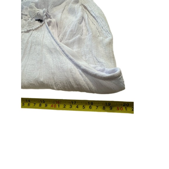 Mlle Gabrielle White Halterneck Boho Bohemian Tiered Peasant Midi Dress Size 1X - Picture 6 of 7